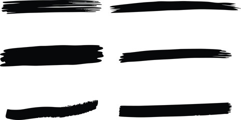 black and white paint brush, set of grunge brush stroke. grunge paint stroke collection