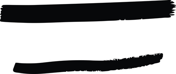 black and white paint splashes, Brush line set. Vector calligraphy paint strokes. Vintage Chinese brushstrokes collection.