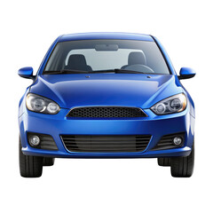 Naklejka premium blue Car Front View with Transparent Background