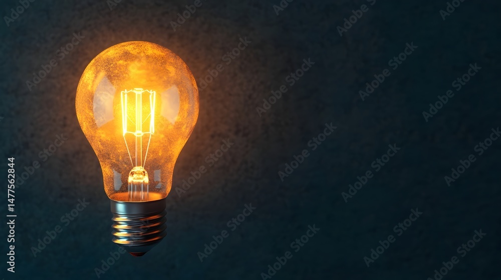 Aufkleber glowing light bulb with gears symbolizing innovation and problem-solving