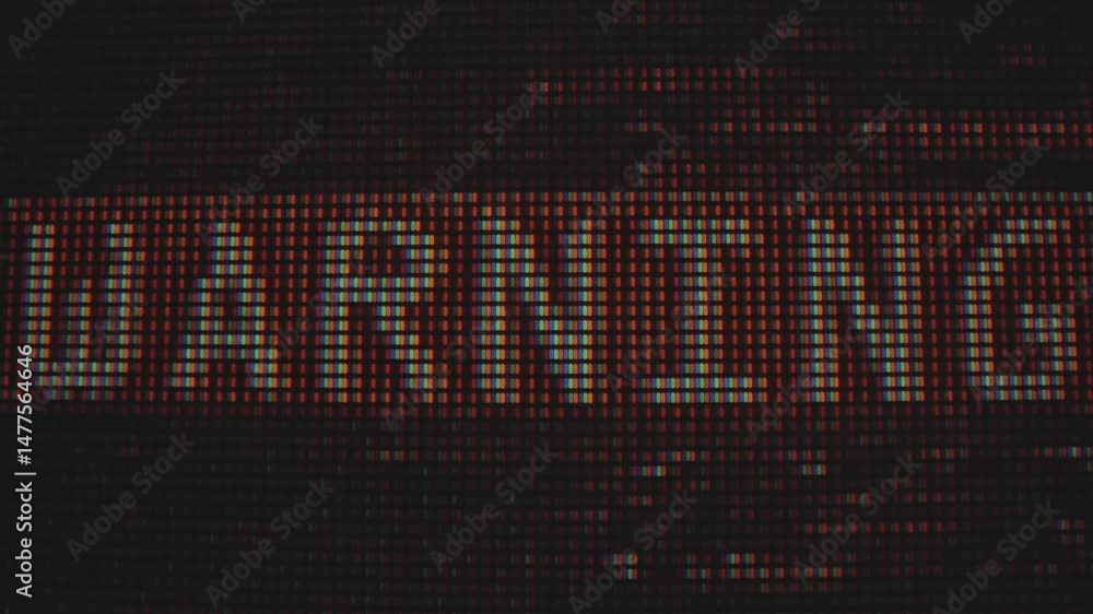Poster colorful digital warning display with led screen design
