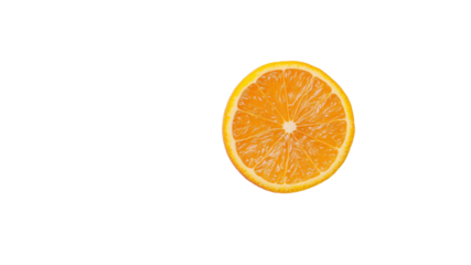Perfect Cross Section of a Fresh Orange Slice on Transparent Background