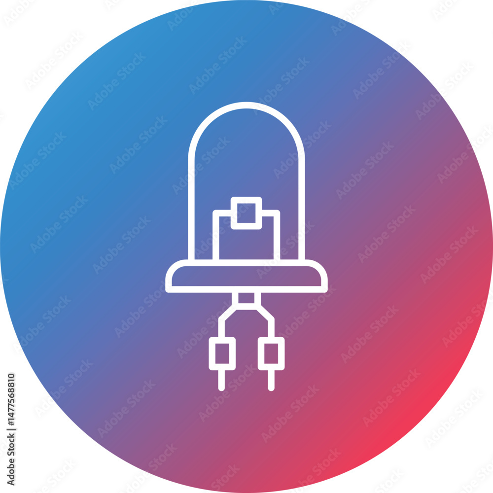 Poster diode line gradient circle background icon