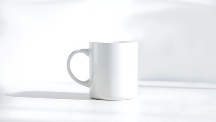 Fototapeta premium Mug Mockup Centered on Neutral Surface.