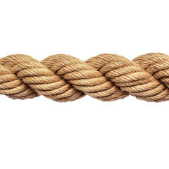 Fototapeta premium Strong rough brown rope png