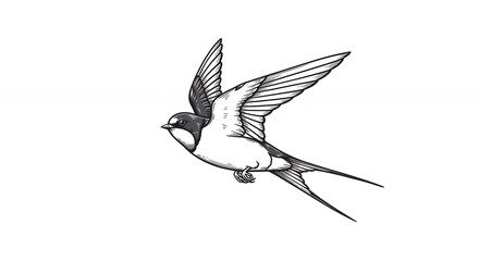 Obraz premium Bird flying illustration