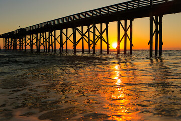 sunset on the pier