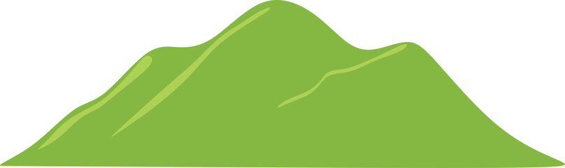 Fototapeta premium Green Mountain Flat Illustration
