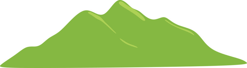 Green Mountain Flat Illustration