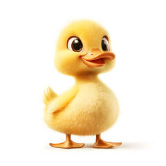 Duckling isolated on white background