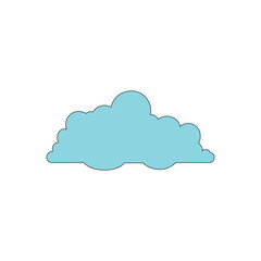 Cute Light Blue Cloud Clipart