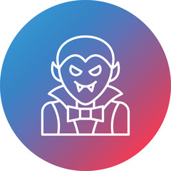 Dracula Line Gradient Circle Background Icon