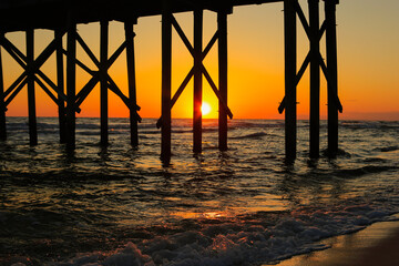 sunset on the beach