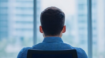 Man adjusting his posture in an office chair