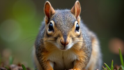 Obraz premium Squirrel close-up natural art image