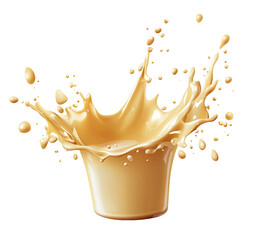 Creamy drink splash