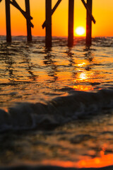 sunset over the sea