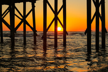 sunset on the beach
