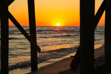 sunset at the pier
