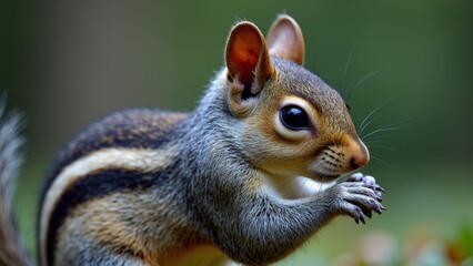 Obraz premium Squirrel Outdoor Eating Art Picture