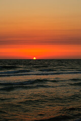 sunset over the sea