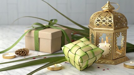 Ketupat and ramada icon 