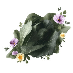 Elegant Cabbage and Primrose Floral Arrangement
