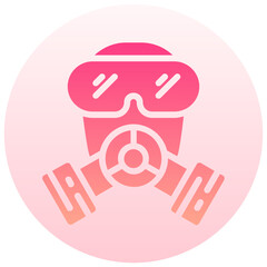 chemical mask vector round gradient icon