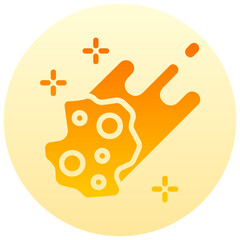 comet vector round gradient icon