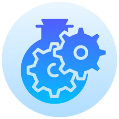 lab setting vector round gradient icon
