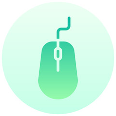 mouse vector round gradient icon