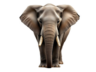 Obraz premium Majestic African Elephant Portrait Powerful Wildlife Animal Photography Dark Background Nature Image Strong Wild Animal Closeup Grey Huge Mammal Zoo Ears Tusks 