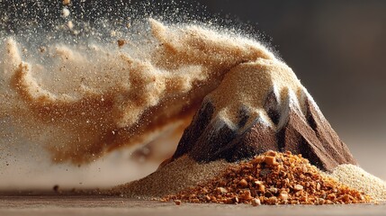 Exploding granulated materials