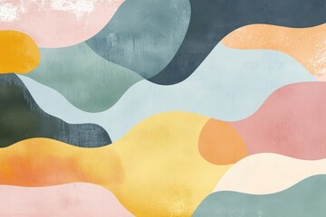 Obraz premium Abstract Wavy Background with Soft Colors and Textured Surfaces for Creative Designs and Art Projects