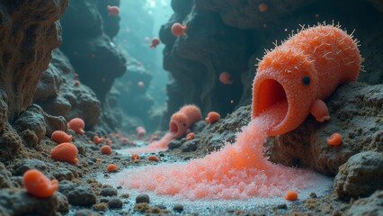 Cave biological landscape display