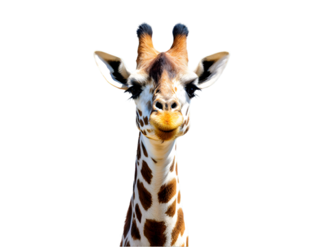 Closeup Portrait of a Giraffe Against Black Background  Beautiful Wildlife Photography  African Animal Image  Nature Image  High Resolution Print Zoo Art Neck  