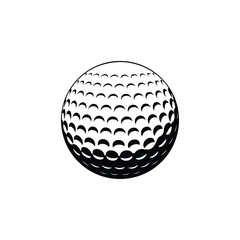 Black and White Golf Ball Icon Sport, Recreation, Game