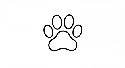 Obraz premium Simple animal paw print graphic design