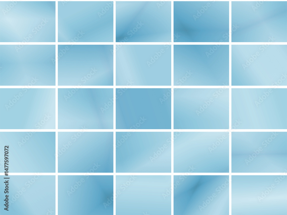 Poster abstract twenty-five panel blue gradient grid, smooth, creating a uniform texture, for consistent we
