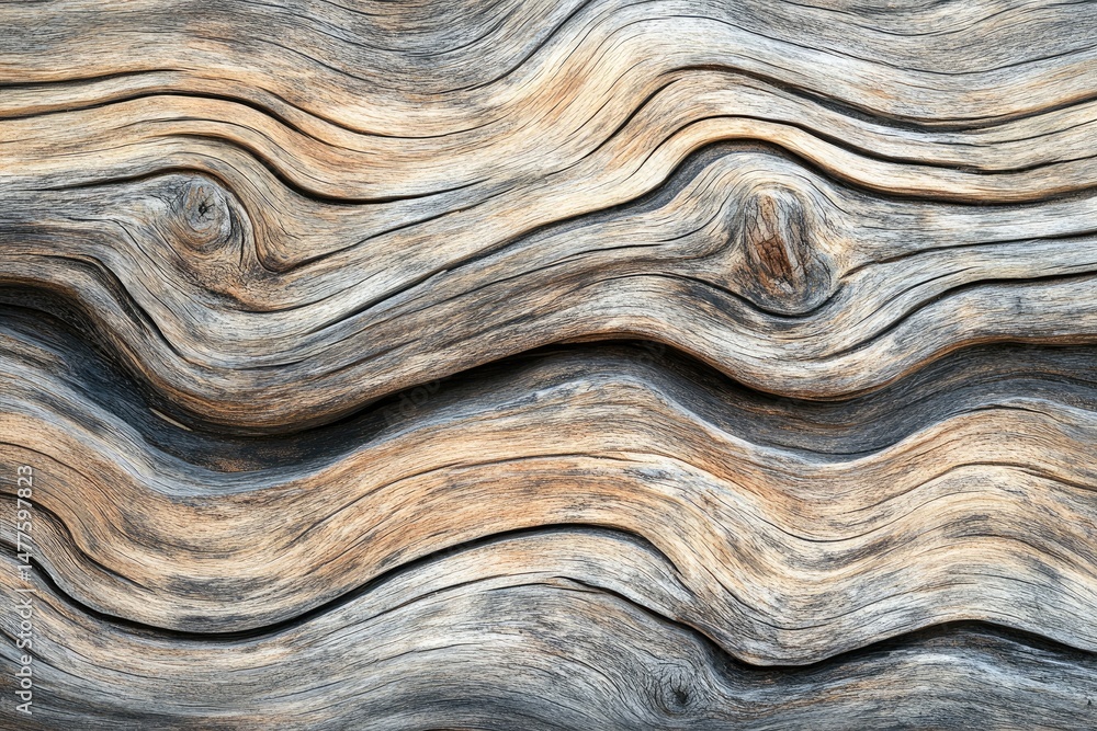 Poster close-up view of weathered wooden planks showcasing intricate natural patterns. ideal for background
