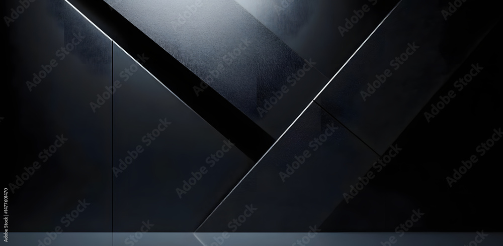 Poster dark geometric background with layered diagonal shapes and subtle texture for modern luxury design o