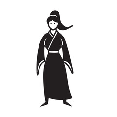 Female Samurai Silhouette