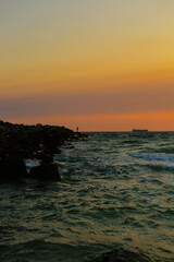 sunset over the sea