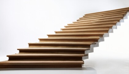 elegant staircases on white background