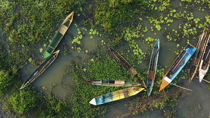 photo of rowing boats from above © Ari Djunaedi