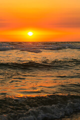 sunset over the sea