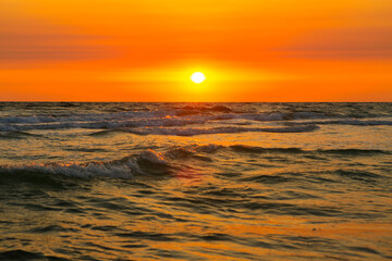 sunset over the sea