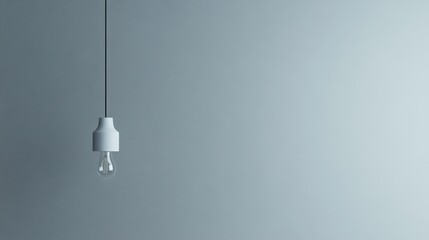 Simple pendant light against a muted background