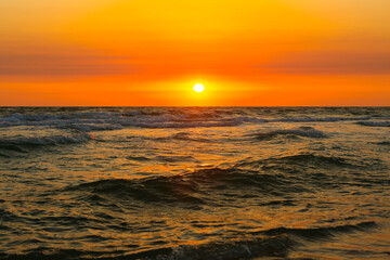 sunset on the beach