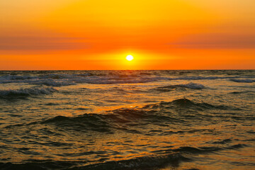 sunset on the beach